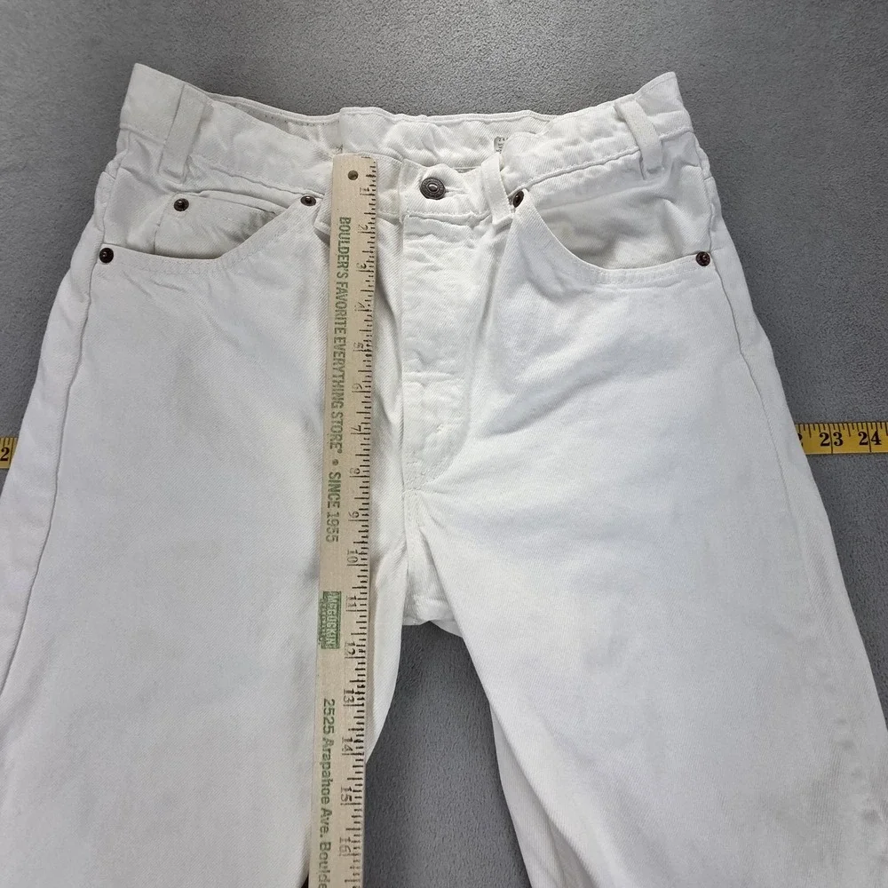 VTG Levis 505 Jeans Mens White Made‎ In USA Fits 27x29